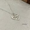 Sterling Silver Star of David Heart Necklace - Jewish Jewelry Gift - handmade in Israel