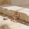 Sterling Silver Star of David Heart Necklace - Jewish Jewelry Gift - handmade in Israel