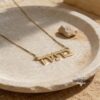 14K Gold Hebrew Name Necklace, Custom Jewish Jewelry - handmade in Israel