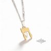 Two-Tone Chai Necklace: Sterling Silver & Gold, Jewish Symbol - handmade in Israel