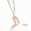 Two-Tone Chai Necklace: Sterling Silver & Gold, Jewish Symbol - handmade in Israel
