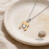 Two-Tone Chai Necklace: Sterling Silver & Gold, Jewish Symbol - handmade in Israel
