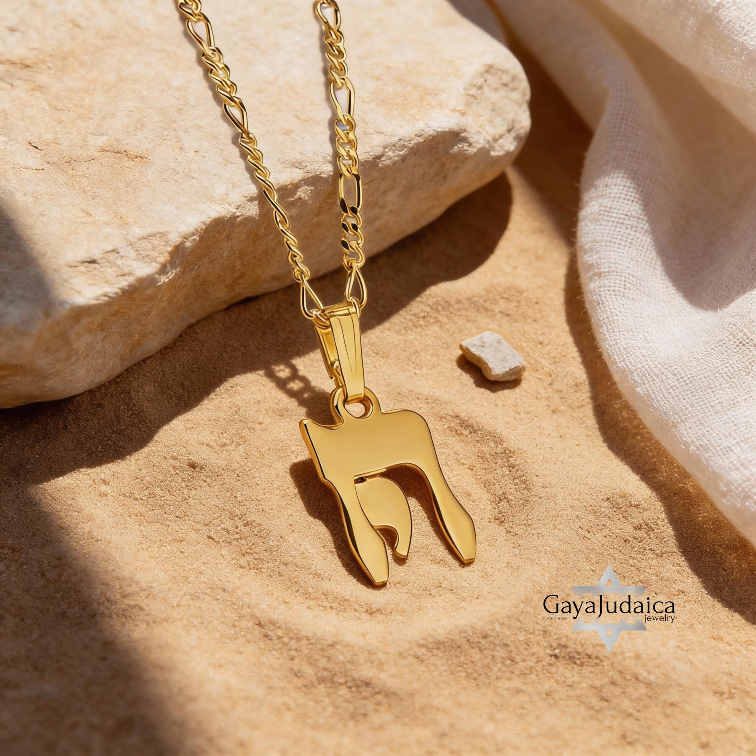 Two-Piece Chai Necklace, 925 Sterling Silver Jewish Jewelry for Men or Women Two-Piece Chai Necklace, 925 Sterling Silver Jewish Jewelry for Men or Women