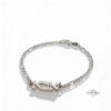 Hebrew Name Bracelet Sterling Silver, Figaro Chain, Personalized Letters, 5.5 to 7.5 Inch - handmade in Israel