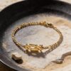 Hebrew Name Bracelet Sterling Silver, Figaro Chain, Personalized Letters, 5.5 to 7.5 Inch - handmade in Israel