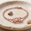 Hebrew Name Bracelet Sterling Silver, Figaro Chain, Personalized Letters, 5.5 to 7.5 Inch - handmade in Israel