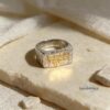Sterling silver Hebrew name ring, handmade in Israel