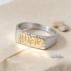 Sterling silver Hebrew name ring, handmade in Israel