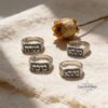 Sterling silver Hebrew name band, handmade in Israel