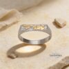 Sterling silver Hebrew name ring, handmade in Israel