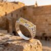 Sterling silver Hebrew name ring, handmade in Israel