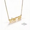 14K Gold Hebrew Name Necklace: Custom Jewish Jewelry, Israeli Gift - handmade in Israel