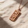 Custom vertical Hebrew name pendant, handmade in Israel
