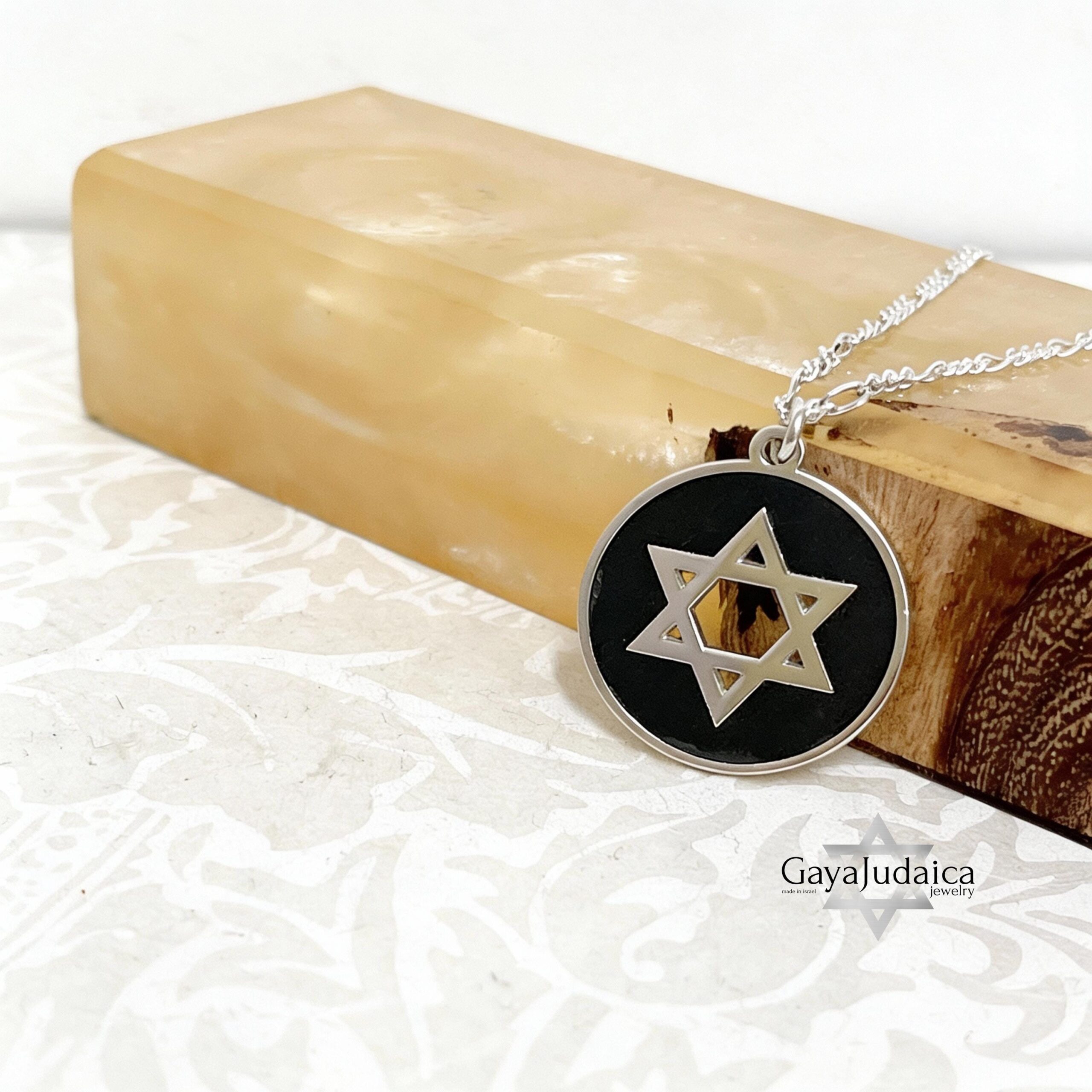 Personalized Star of David Necklace, Sterling Silver, Handmade in Israel Personalized Star of David Necklace, Sterling Silver, Handmade in Israel