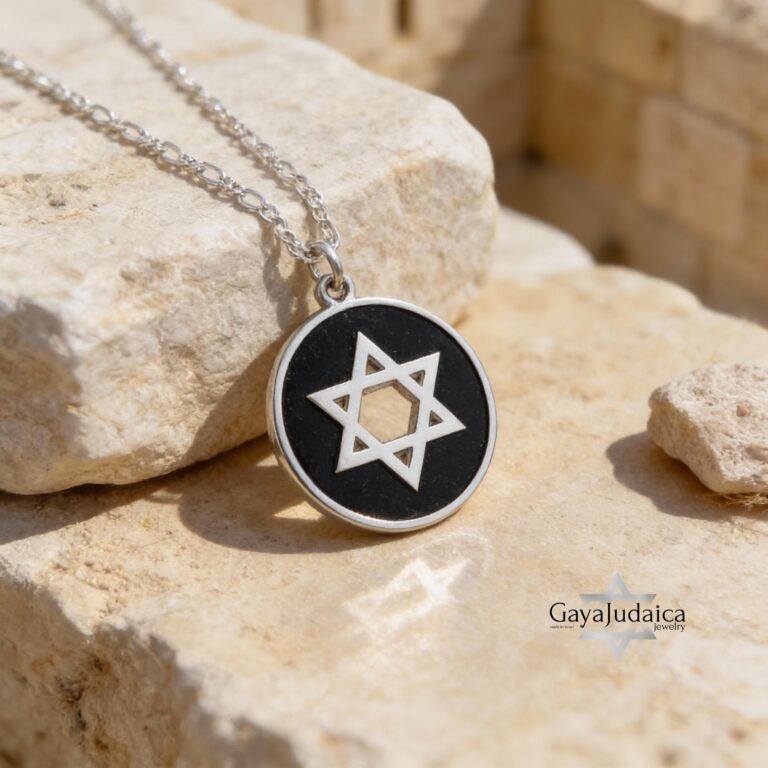 Personalized Sterling Silver Star of David Necklace Handmade in Israel