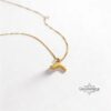 Hebrew Initial Necklace 14K Solid Gold, 10mm Single Letter Pendant, Yellow or White - handmade in Israel