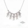 Multiple Name Necklace Sterling Silver, Engraved Hamsa Charms in Hebrew, 3 to 8 Pendants - handmade in Israel
