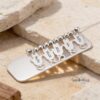 Multiple Name Necklace Sterling Silver, Engraved Hamsa Charms in Hebrew, 3 to 8 Pendants - handmade in Israel