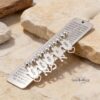 Multiple Name Necklace Sterling Silver, Engraved Hamsa Charms in Hebrew, 3 to 8 Pendants - handmade in Israel