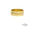 Hebrew Ring 14K Solid Gold, 8mm Wide Band, Raised Name or Verse, Custom Engraved - handmade in Israel