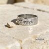 Hebrew Ring 14K Solid Gold, 8mm Wide Band, Raised Name or Verse, Custom Engraved - handmade in Israel