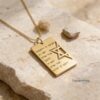 Custom Hebrew Engraved Star of David Necklace: Sterling Silver IDF Tag - handmade in Israel