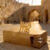 14K Gold Hebrew English Name Necklace, Personalized Bilingual Jewish Heritage Jewelry - handmade in Israel