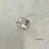 Hebrew Bible Verse Ring 10mm: Two Tone 14K Gold & Sterling Silver Wedding Band - handmade in Israel