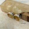 Hebrew Bible Verse Ring 10mm: Two Tone 14K Gold & Sterling Silver Wedding Band - handmade in Israel