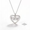 Hebrew Name Heart Necklace: Personalized Jewish Jewelry, Sterling Silver- Mother's Day gifts - handmade in Israel