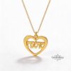 Hebrew Name Heart Necklace: Personalized Jewish Jewelry, Sterling Silver- Mother's Day gifts - handmade in Israel