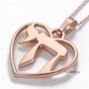 Chai Heart Necklace Sterling Silver, Cutout Hebrew Life Symbol, 21mm Judaica Pendant - handmade in Israel