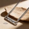 Personalized Hebrew Name Necklace: Sterling Silver Cuban Chain, Jewish Jewelry-Mother's Day Gift - handmade in Israel