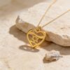 Sterling Silver Star of David Heart Necklace - Jewish Jewelry Gift - handmade in Israel