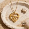 Sterling Silver Star of David Heart Necklace - Jewish Jewelry Gift - handmade in Israel