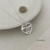 Sterling Silver Star of David Heart Necklace - Jewish Jewelry Gift - handmade in Israel