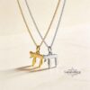 Solid 14K gold mini Chai pendant, handmade in Israel