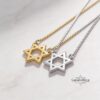 14K Gold Star of David Necklace: Dainty Jewish Pendant -Elegant Judaica Gift from Israel - handmade in Israel