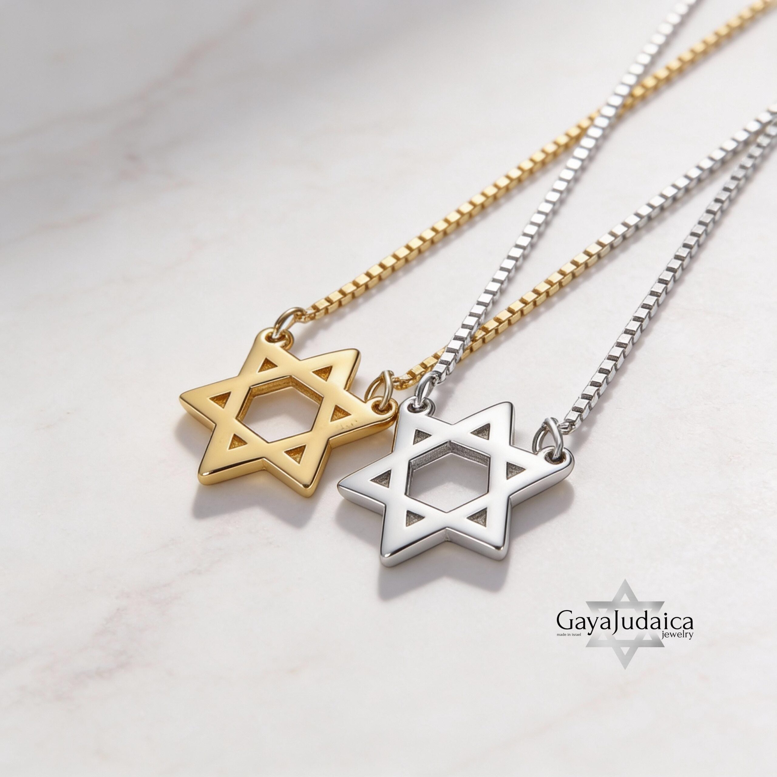 14K Gold Star of David Necklace, Dainty Jewish Pendant, Elegant Judaica Gift from Israel 14K Gold Star of David Necklace, Dainty Jewish Pendant, Elegant Judaica Gift from Israel