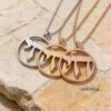 Sterling Silver Chai Necklace, Round Hebrew Life Pendant - handmade in Israel