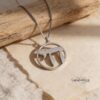 Sterling Silver Chai Necklace, Round Hebrew Life Pendant - handmade in Israel
