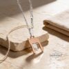 Two-Tone Chai Necklace: Sterling Silver & Gold, Jewish Symbol - handmade in Israel
