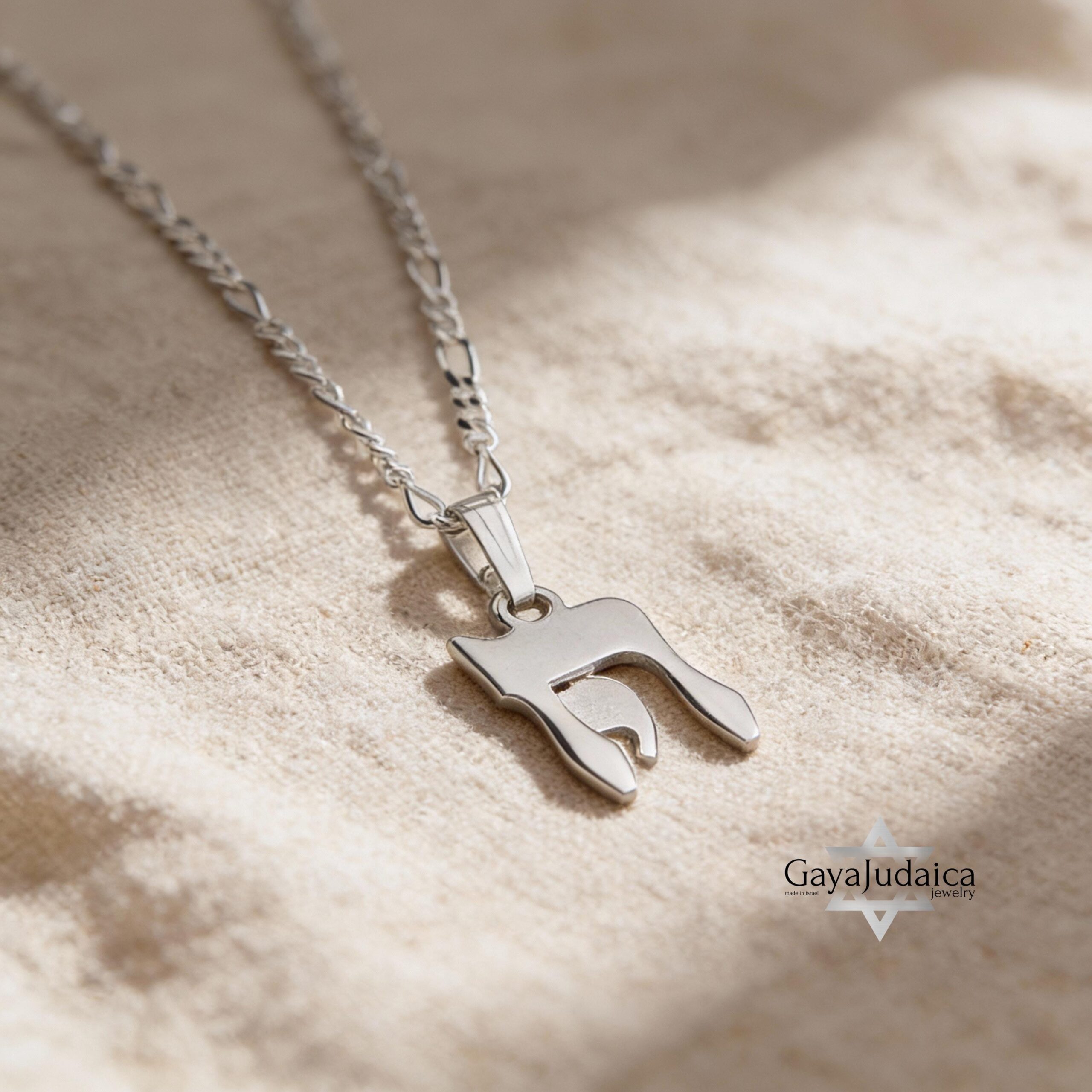 Two-Piece Chai Necklace, 925 Sterling Silver Jewish Jewelry for Men or Women Two-Piece Chai Necklace, 925 Sterling Silver Jewish Jewelry for Men or Women