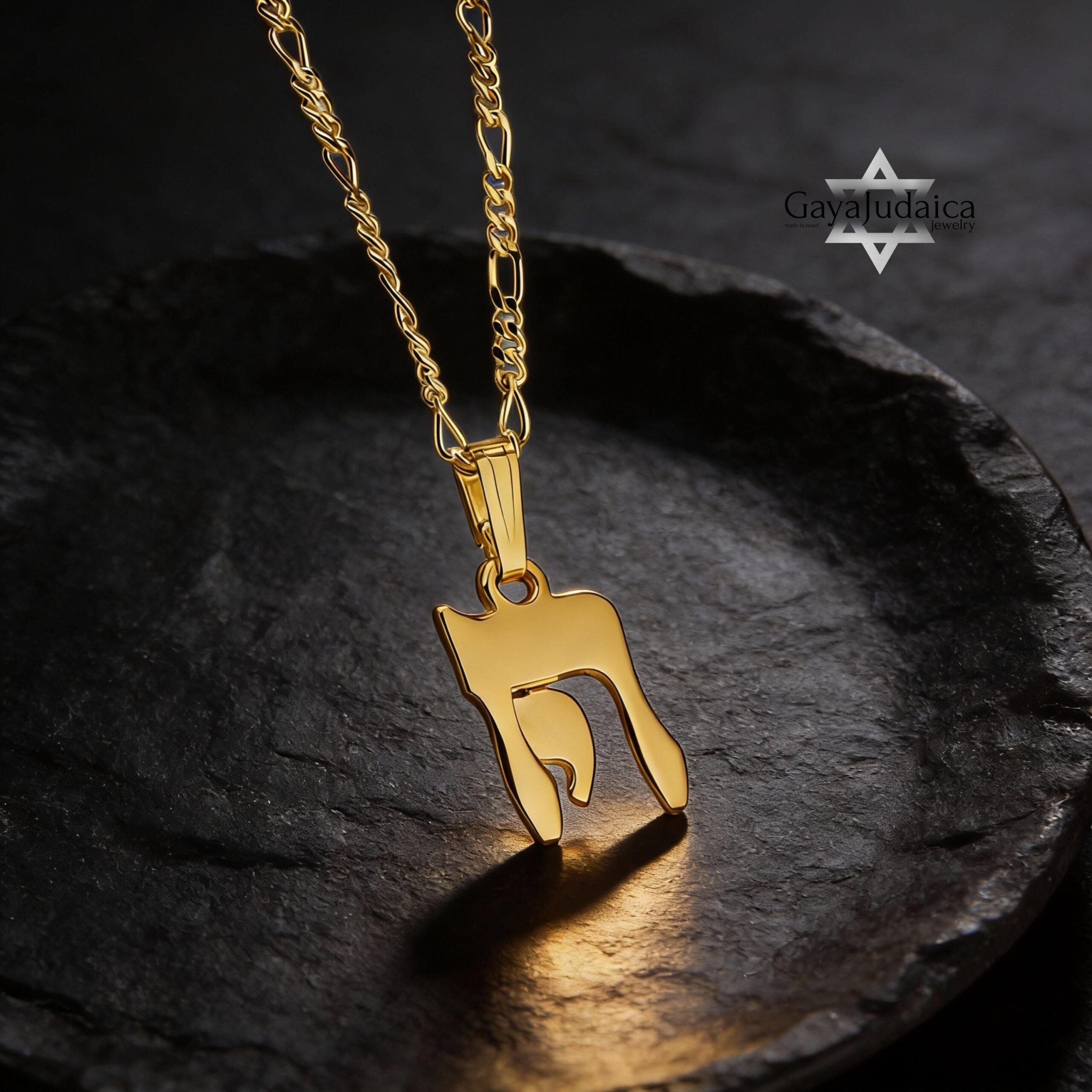 Two-Piece Chai Necklace, 925 Sterling Silver Jewish Jewelry for Men or Women Two-Piece Chai Necklace, 925 Sterling Silver Jewish Jewelry for Men or Women