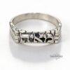 Sterling silver Hebrew name ring, handmade in Israel