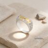 Sterling silver Hebrew name ring, handmade in Israel
