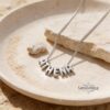 Bubble Letter Necklace, Personalized Name in Stainless Steel or 24K Gold Plated, 7mm - handmade in Israel