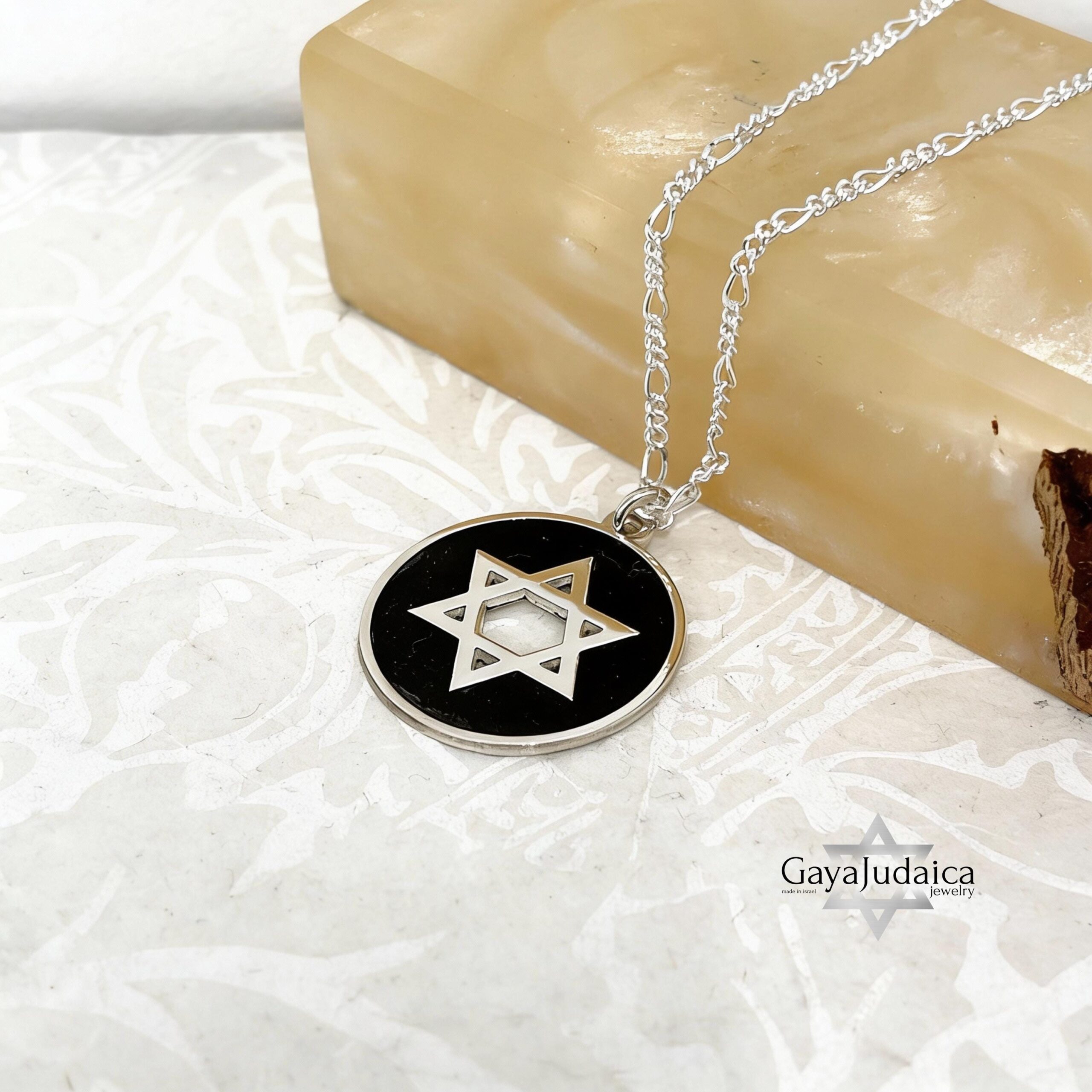 Personalized Star of David Necklace, Sterling Silver, Handmade in Israel Personalized Star of David Necklace, Sterling Silver, Handmade in Israel