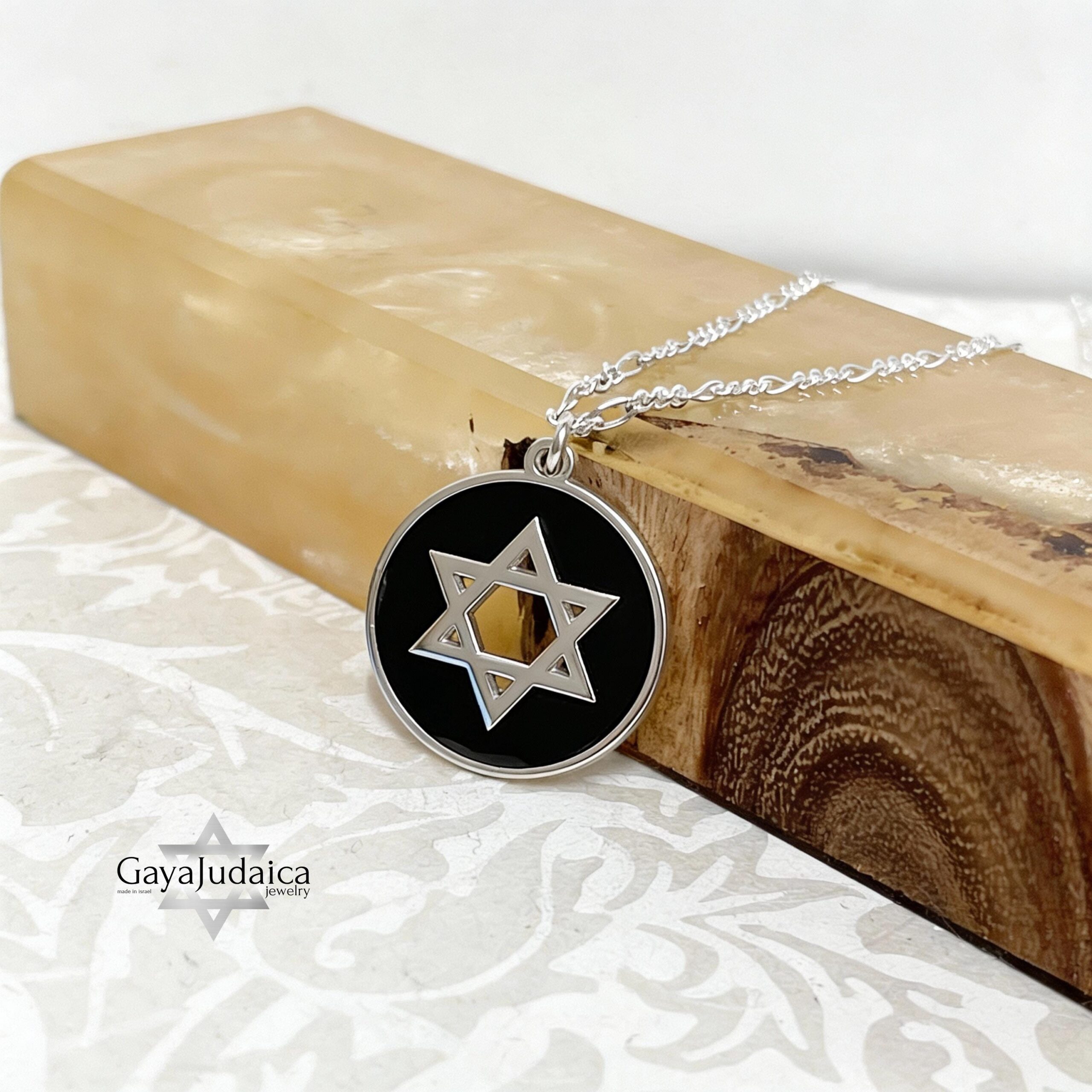 Personalized Star of David Necklace, Sterling Silver, Handmade in Israel Personalized Star of David Necklace, Sterling Silver, Handmade in Israel