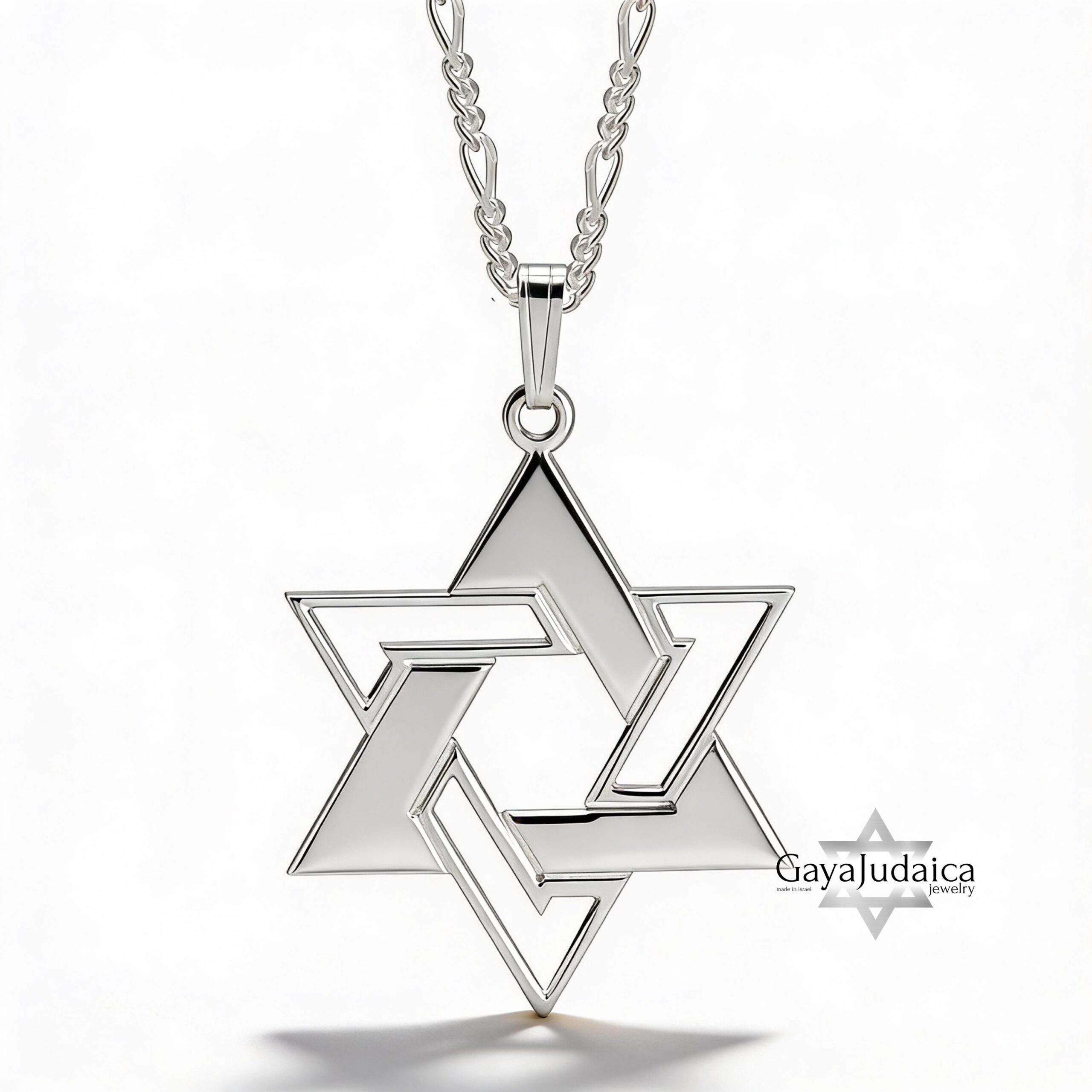 Sterling Silver Star of David Necklace, Large Magen David Pendant, Jewish Jewelry Sterling Silver Star of David Necklace, Large Magen David Pendant, Jewish Jewelry